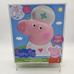 NEW Peppa Pig Checkup Case Set with Carry Handle, 8-Piece Doctor Kit for Kids